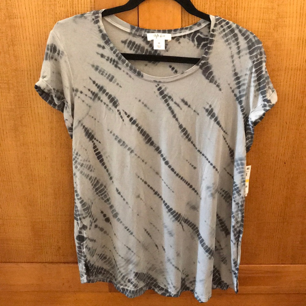 Style & Co Tie-Dyed Tee Shirt